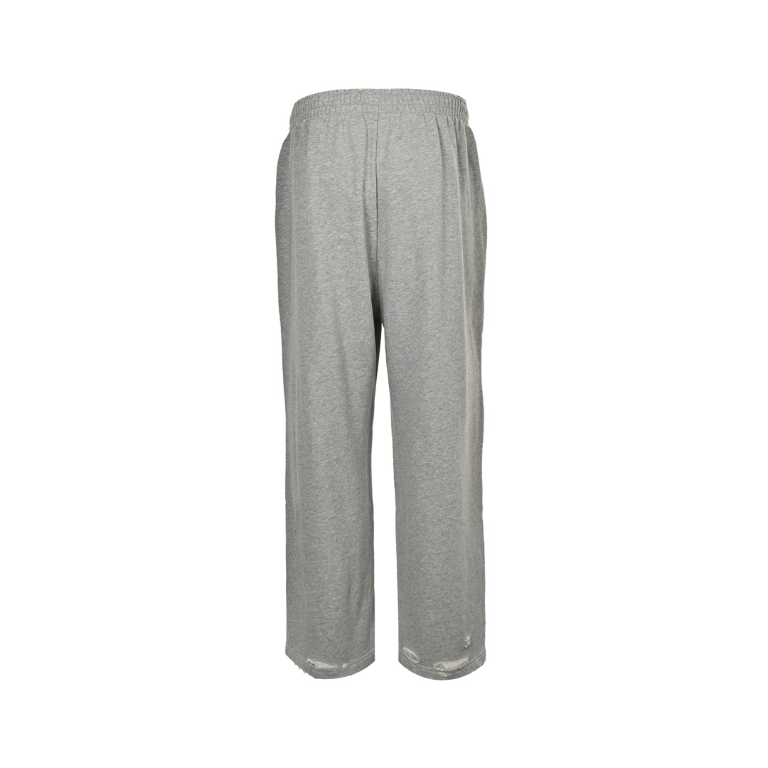 Balenciaga catwalk globe print washed distressed trousers