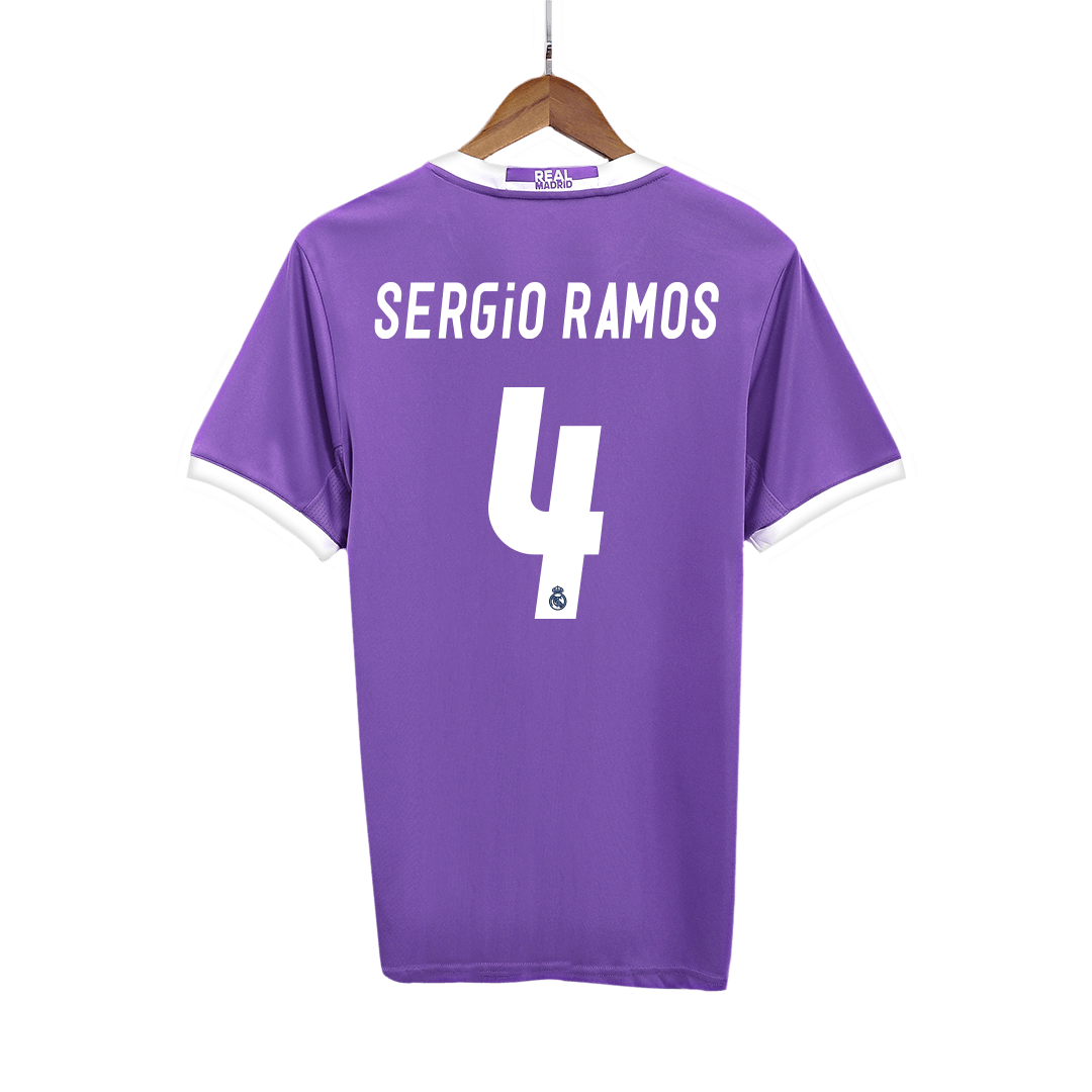 SERGIO RAMOS #4 Retro Jersey Real Madrid Away Football Shirt 2016/17