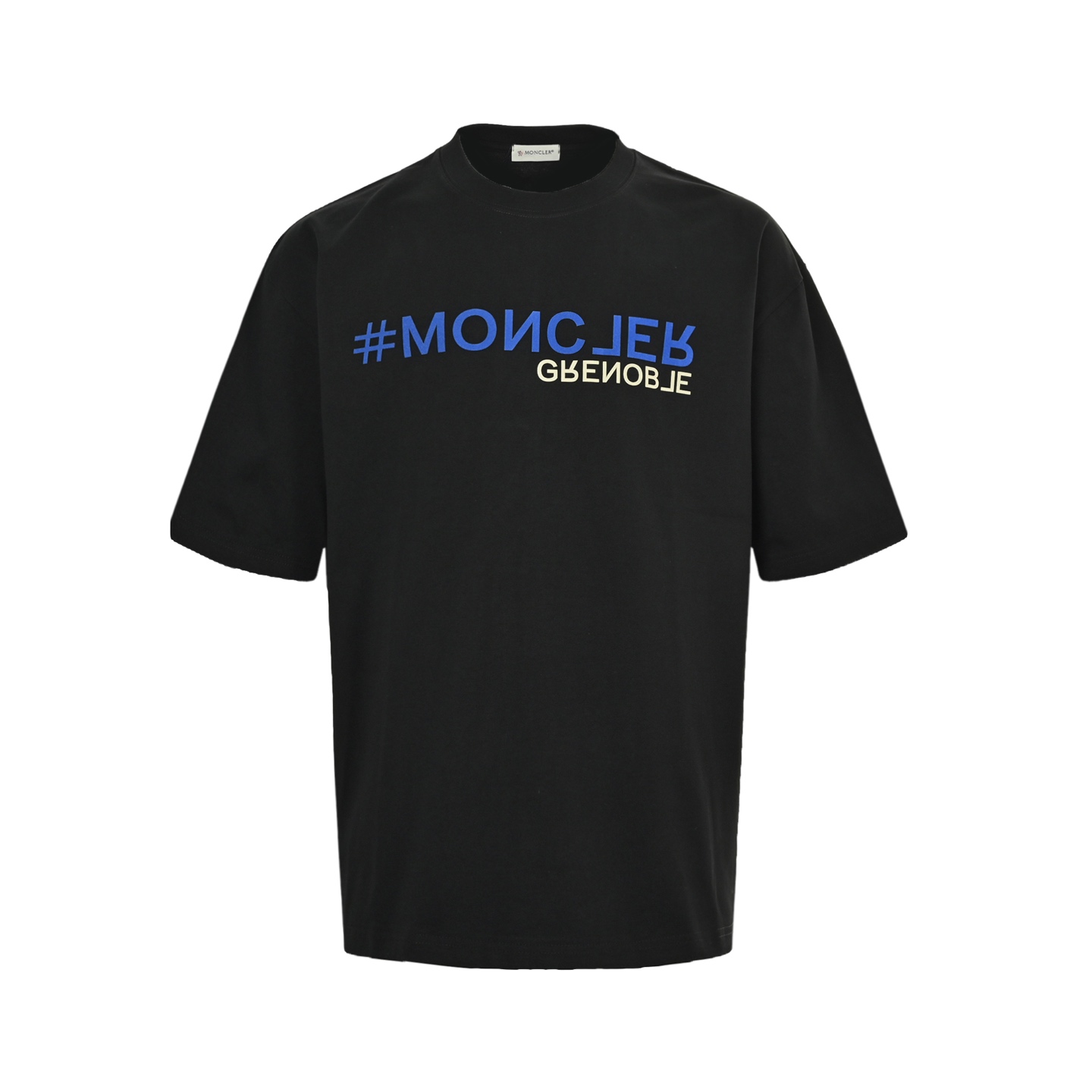 Moncler 25ss flocked letter print short sleeves
