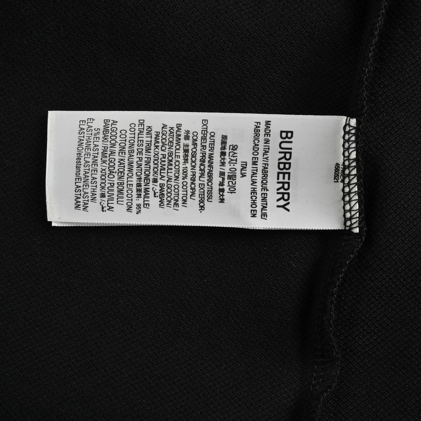 Burberry 25ss leather logo check collar Polo short sleeve