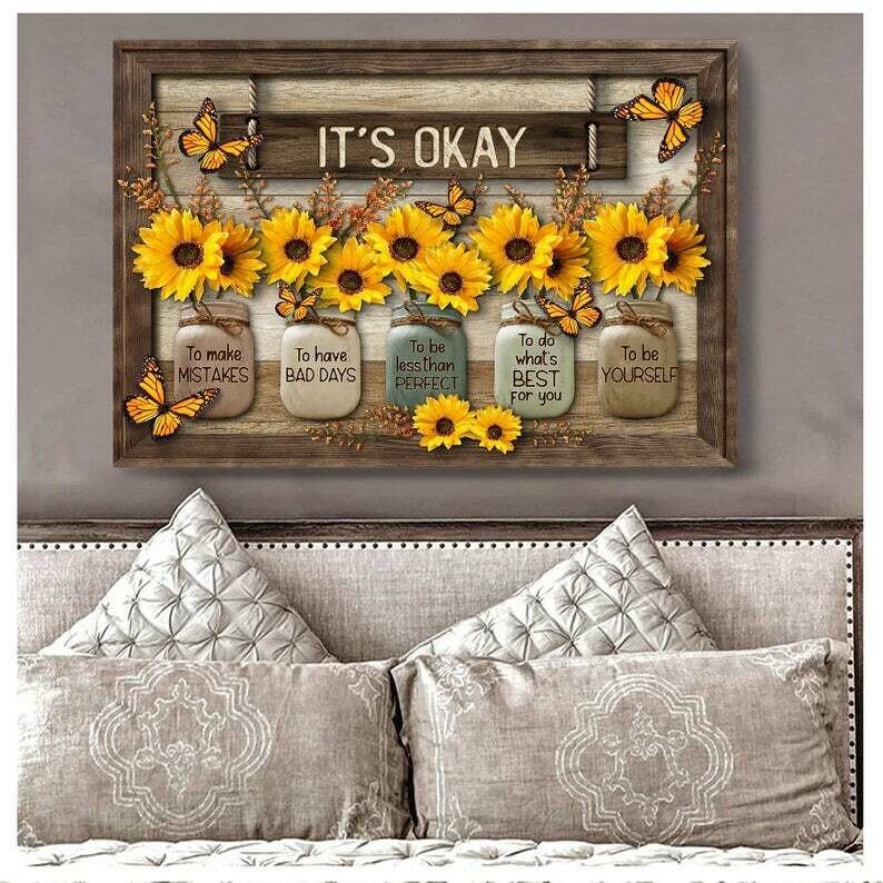 IT'S OKAY-🦋Butterfly Sunflowers Wall Art🌻