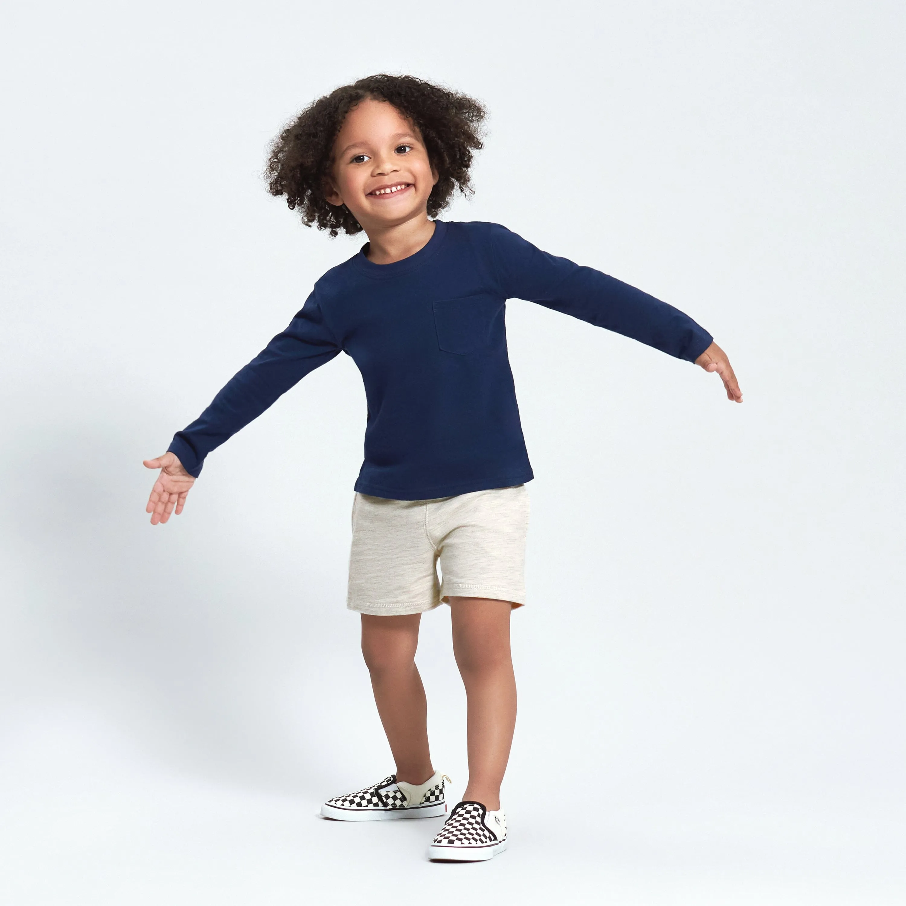3-Pack Baby & Toddler Boys Royal Blues Long Sleeve Pocket Tees