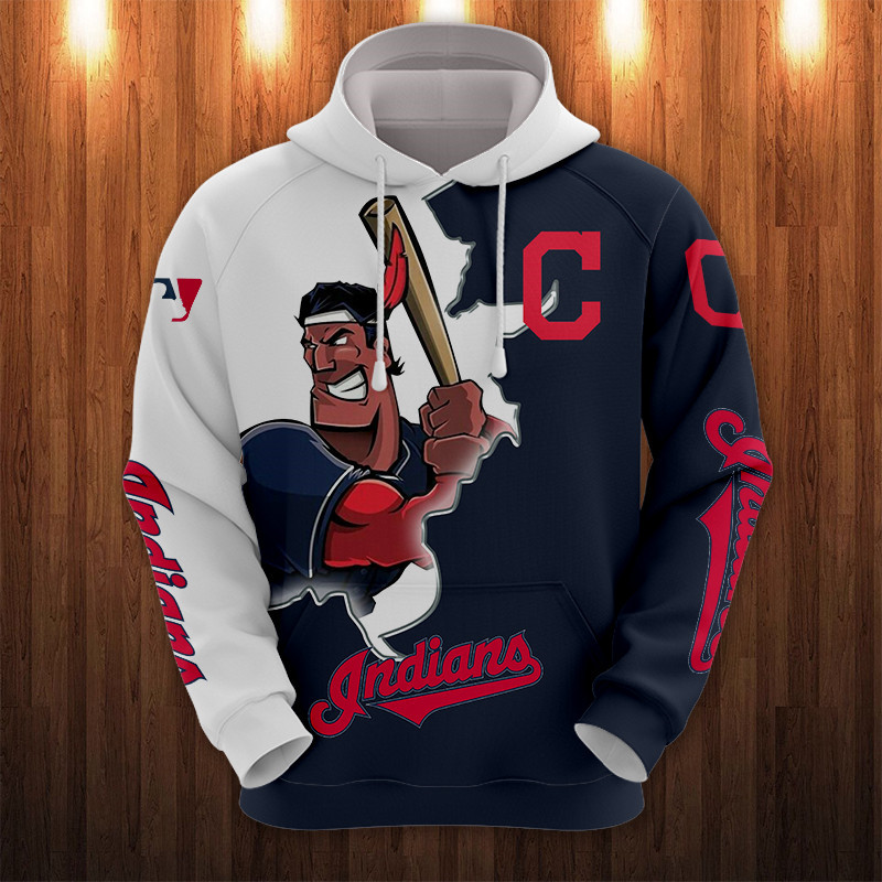 CLEVELAND INDIANS HOODIES 3D MASCOT DESIGN