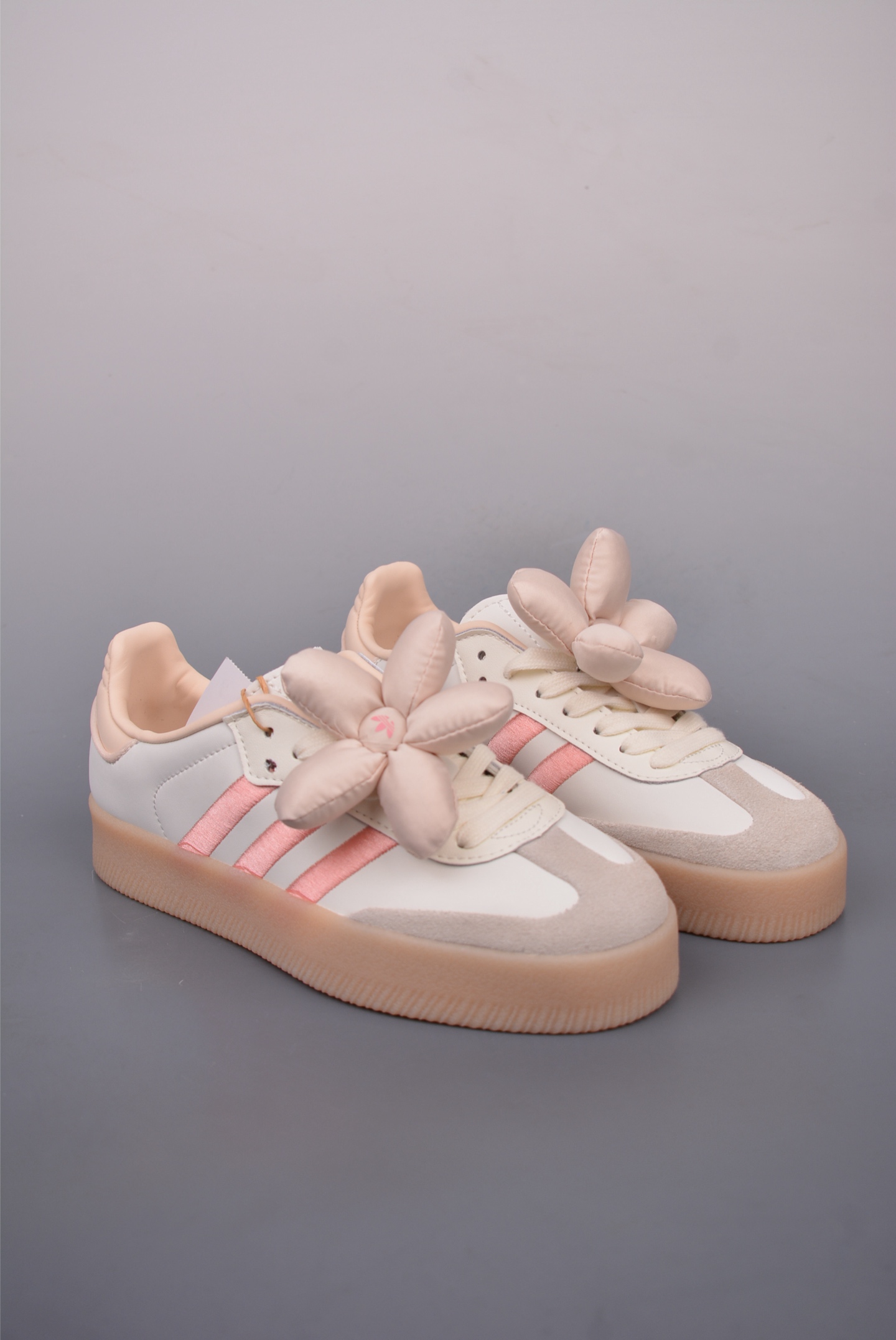 Adidas Originals Samba OG White Grey Pink JR3334