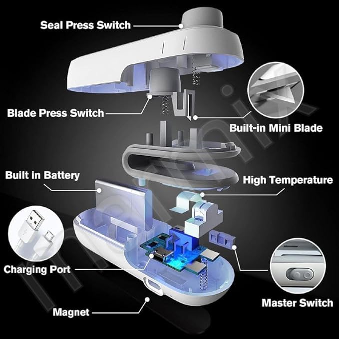 Mini 2-in-1 Rechargeable Magnetic Snack Sealer Household Mini Sealing Machine