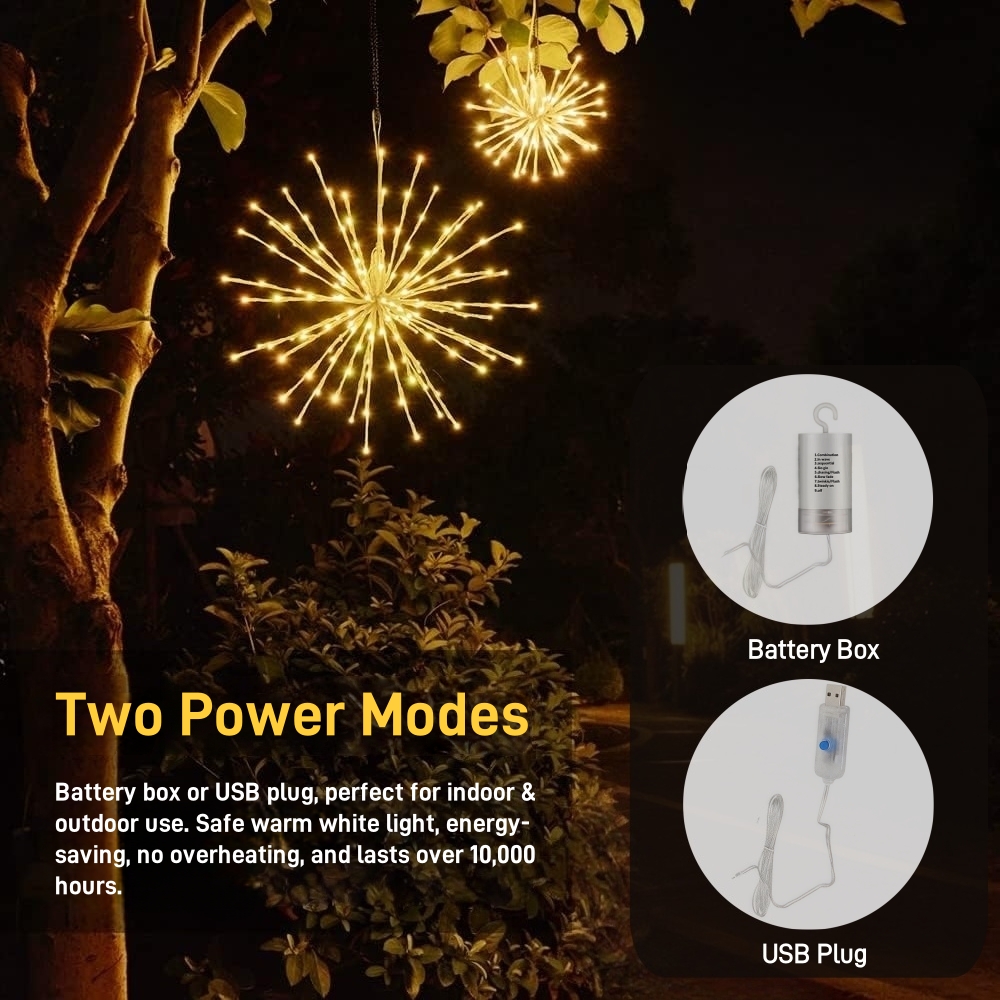 🏆Flash Sale⚡Hanging Waterproof Starburst Light Lighted Ball