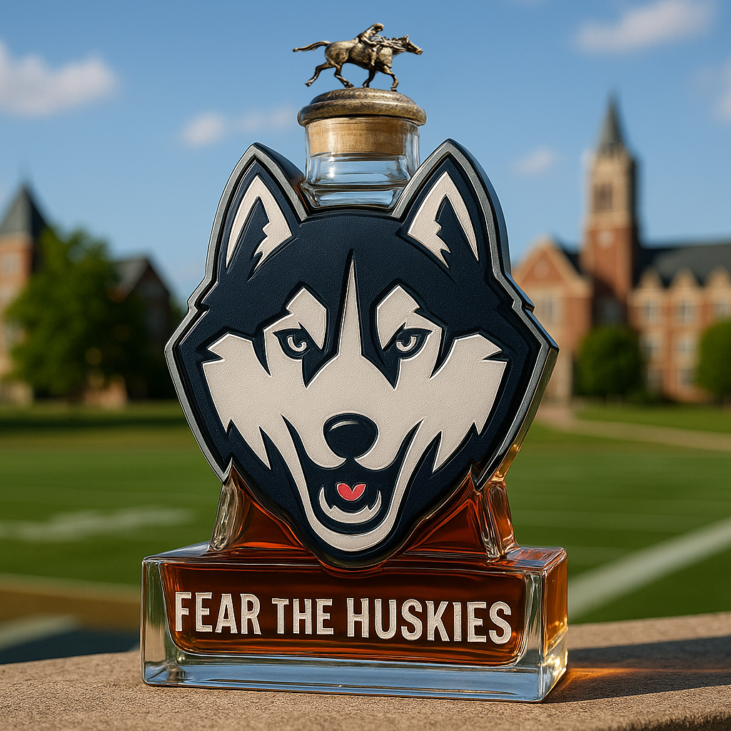 UConn Huskies Whiskey Bottle