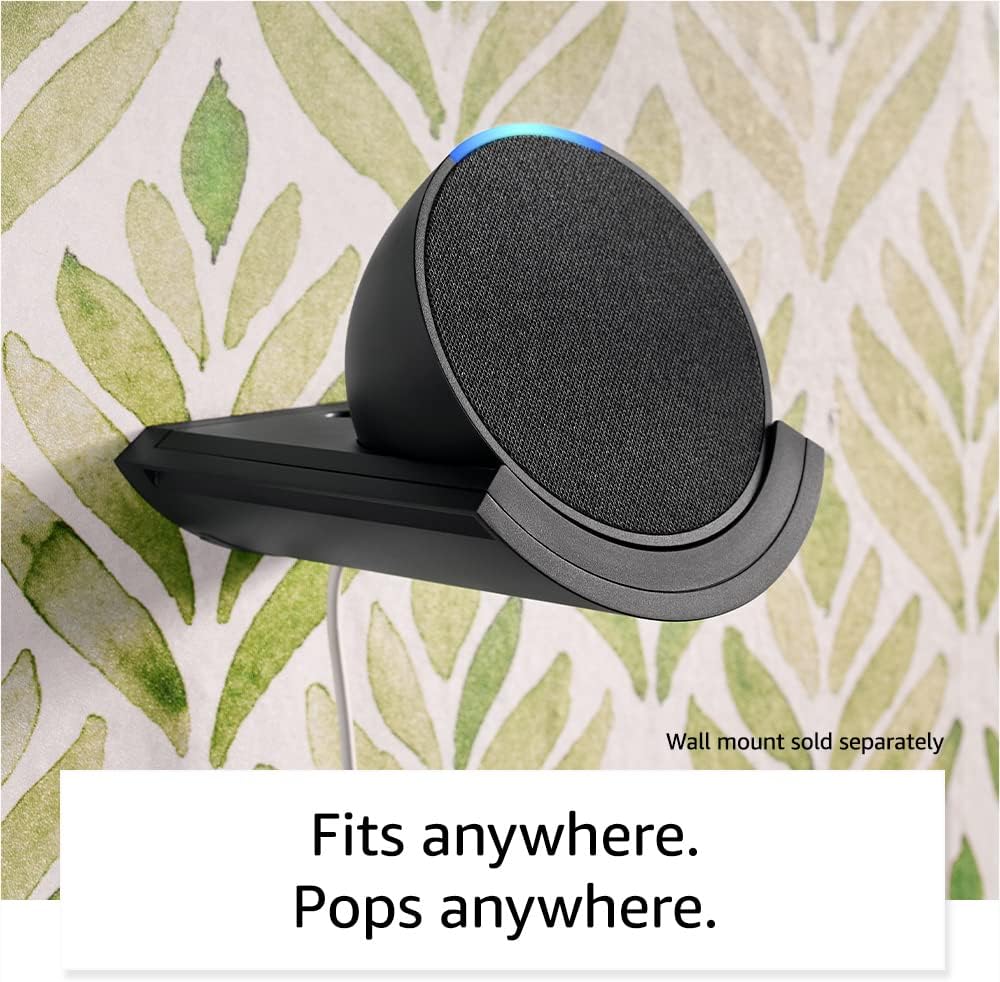 Amazon Echo Pop | Full sound compact smart speaker with Alexa | Charcoal