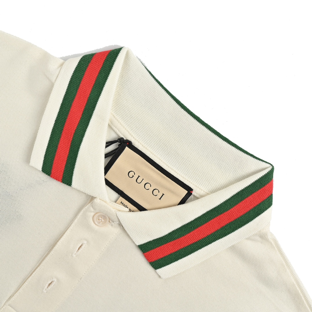 Gucci 24ss Pocket GG Embroidery Polo Short Sleeve