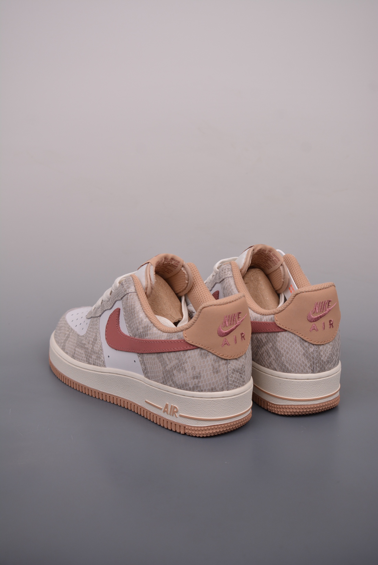 Nike Air Force 1 Low White Brown Snake Pattern HF2898-100