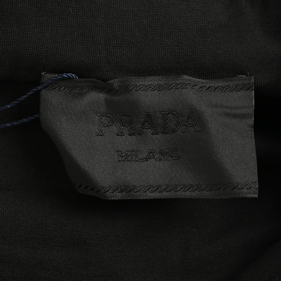Prada 24Fw chest embroidered logo hooded sweatshirt
