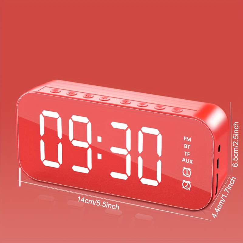 5.0 Burst Wireless Speakers 47244.09inch/Ah New Mini Home Small Mirror Sound Remote Alarm Clock Smart Speakers