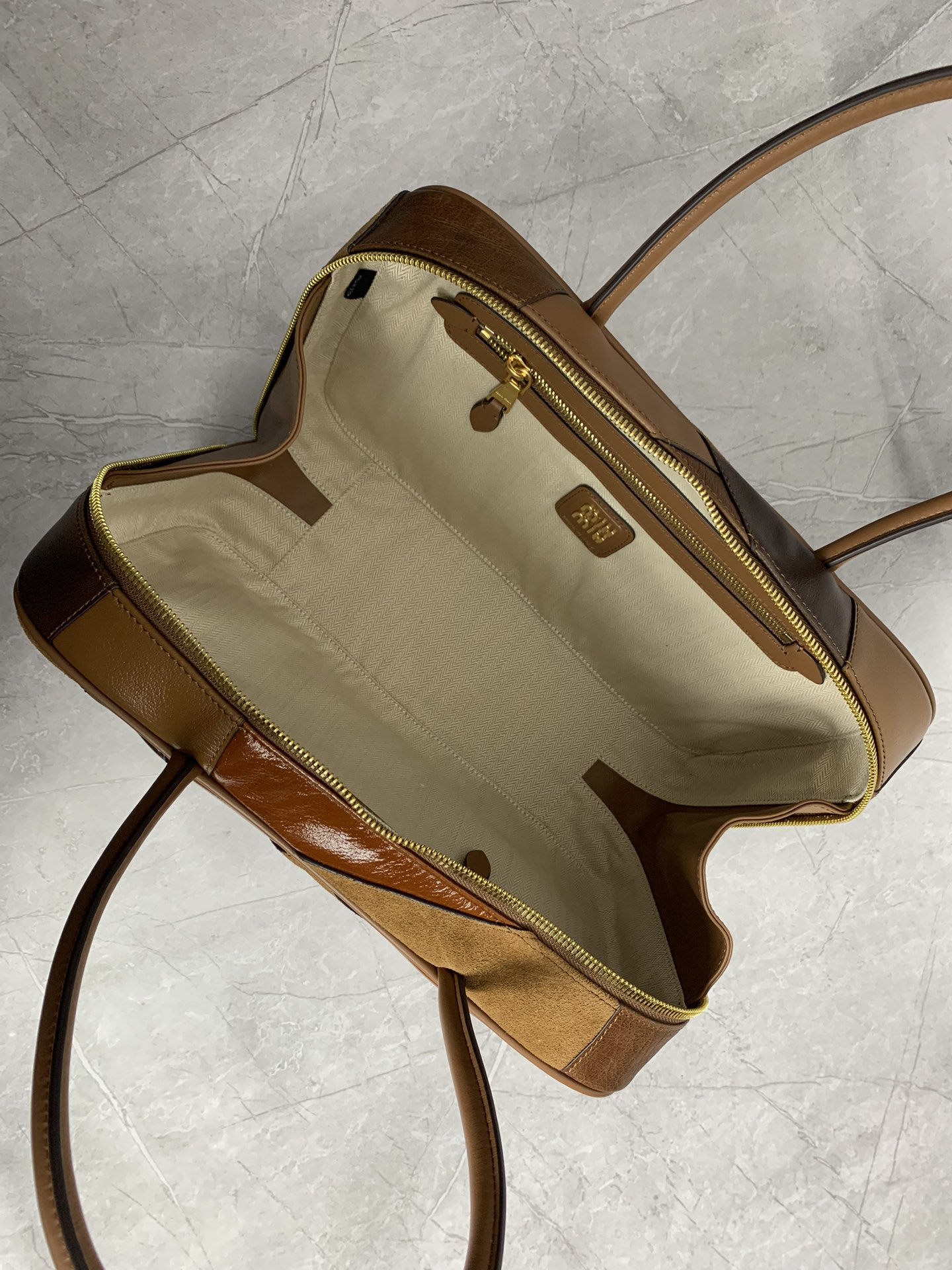 Miu Miu Brown Leather Briefcase 5BB117