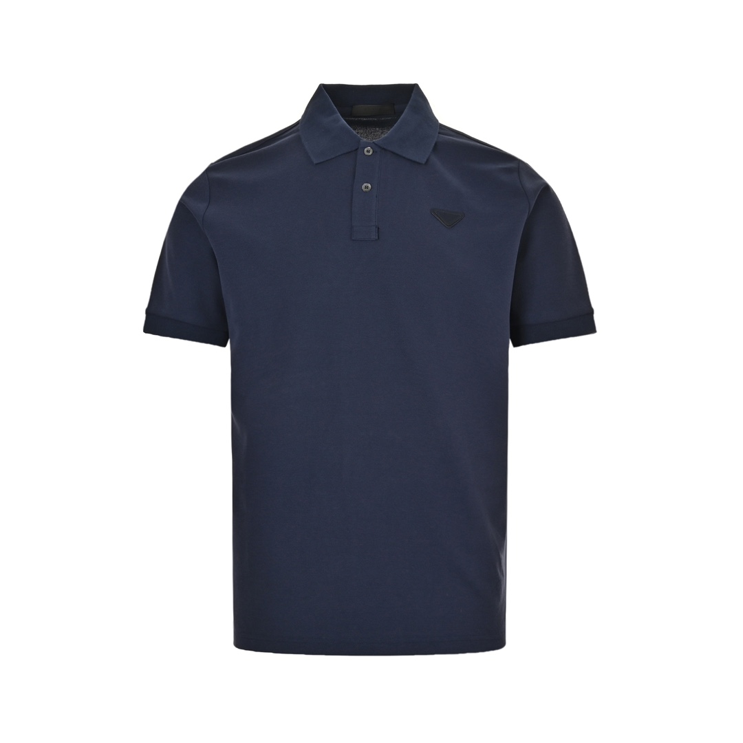 Prada 24ss Basic Triangle Logo Polo Short Sleeve