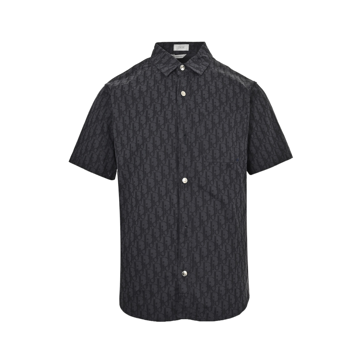 Dior 25ss full print denim short sleeve shirt