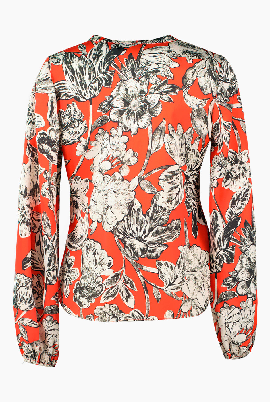 Blusa escote en V y estampado
