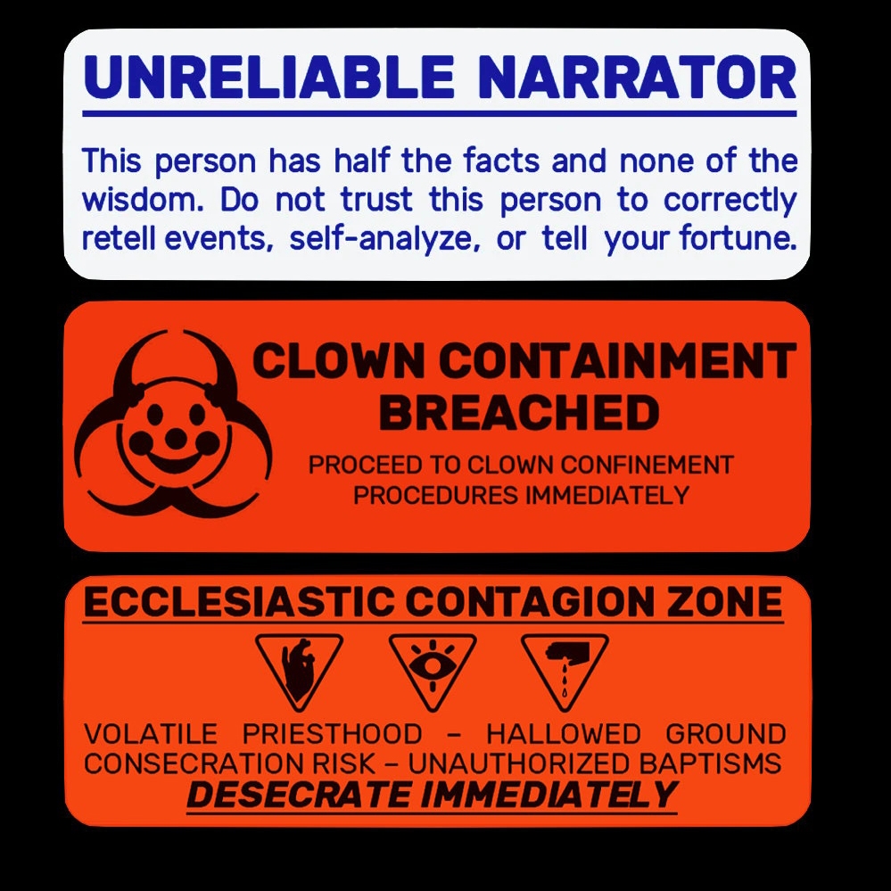 Weirdcore Warning Label Stickers