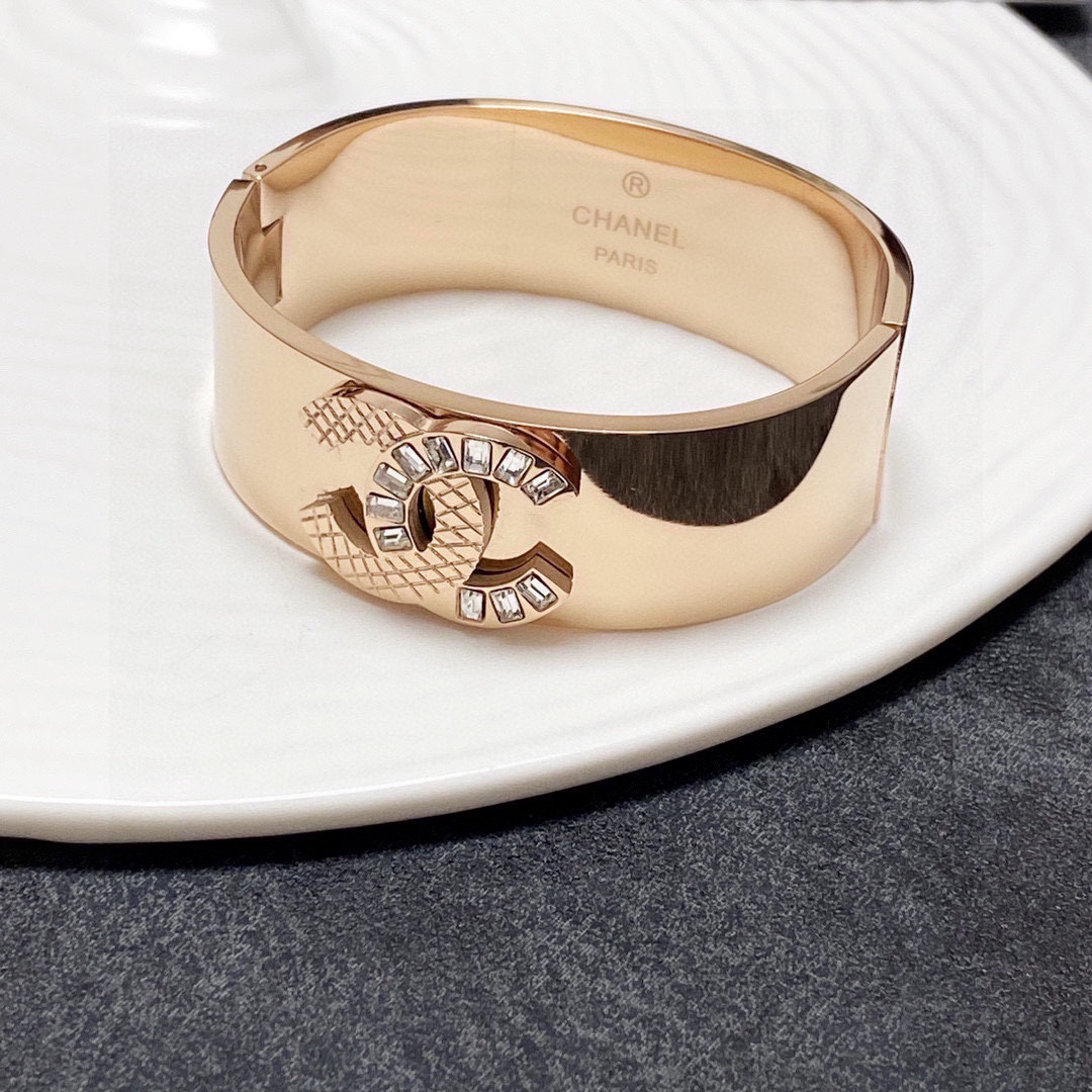 Chanel wide micro diamond bracelet