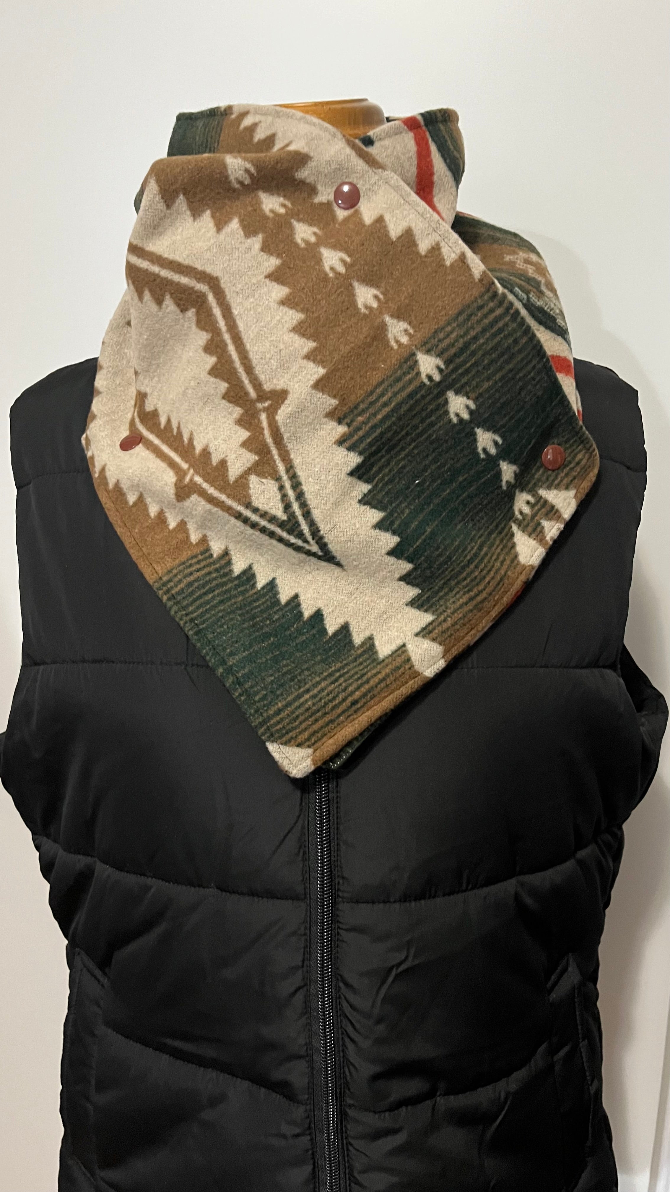 Western Cowboy Aztec Warm Neck Hood