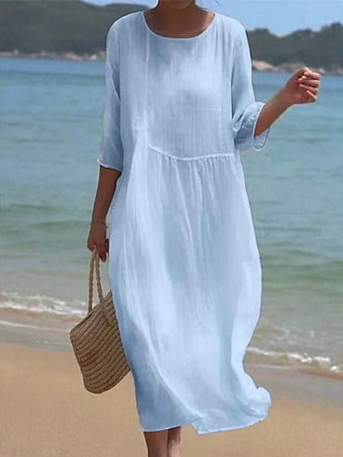 Women's Cotton Linen Dress