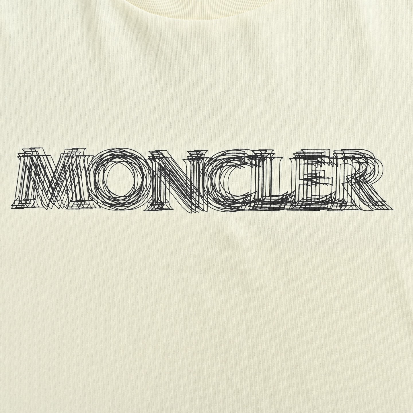 Moncler 25ss line double shadow letter print short sleeve