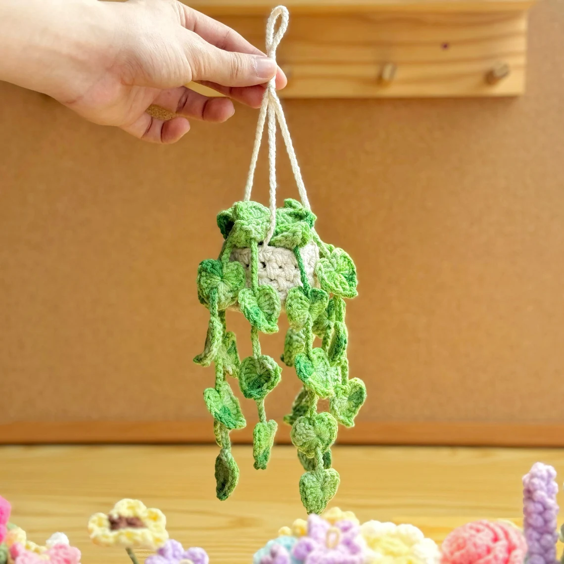 🔥Last Day 49% OFF🔥Hand embroidered flower basket hanging crochet🪴
