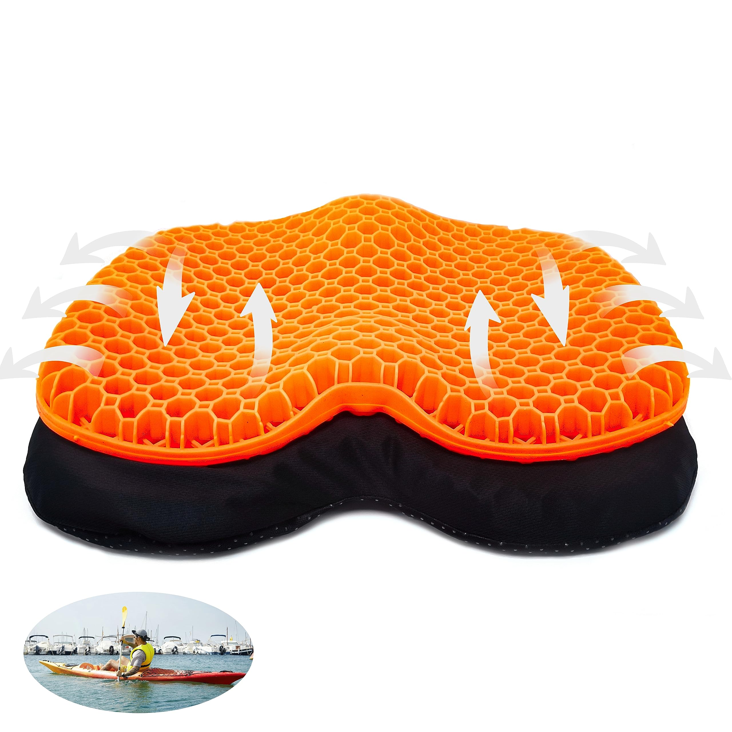 Orange Anti Slip Kayak Seat Cushion