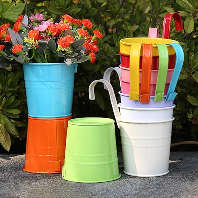 🎍🎍Metal Bucket Hanging Flower Pot(🌺Flash Sale - 50% Off)