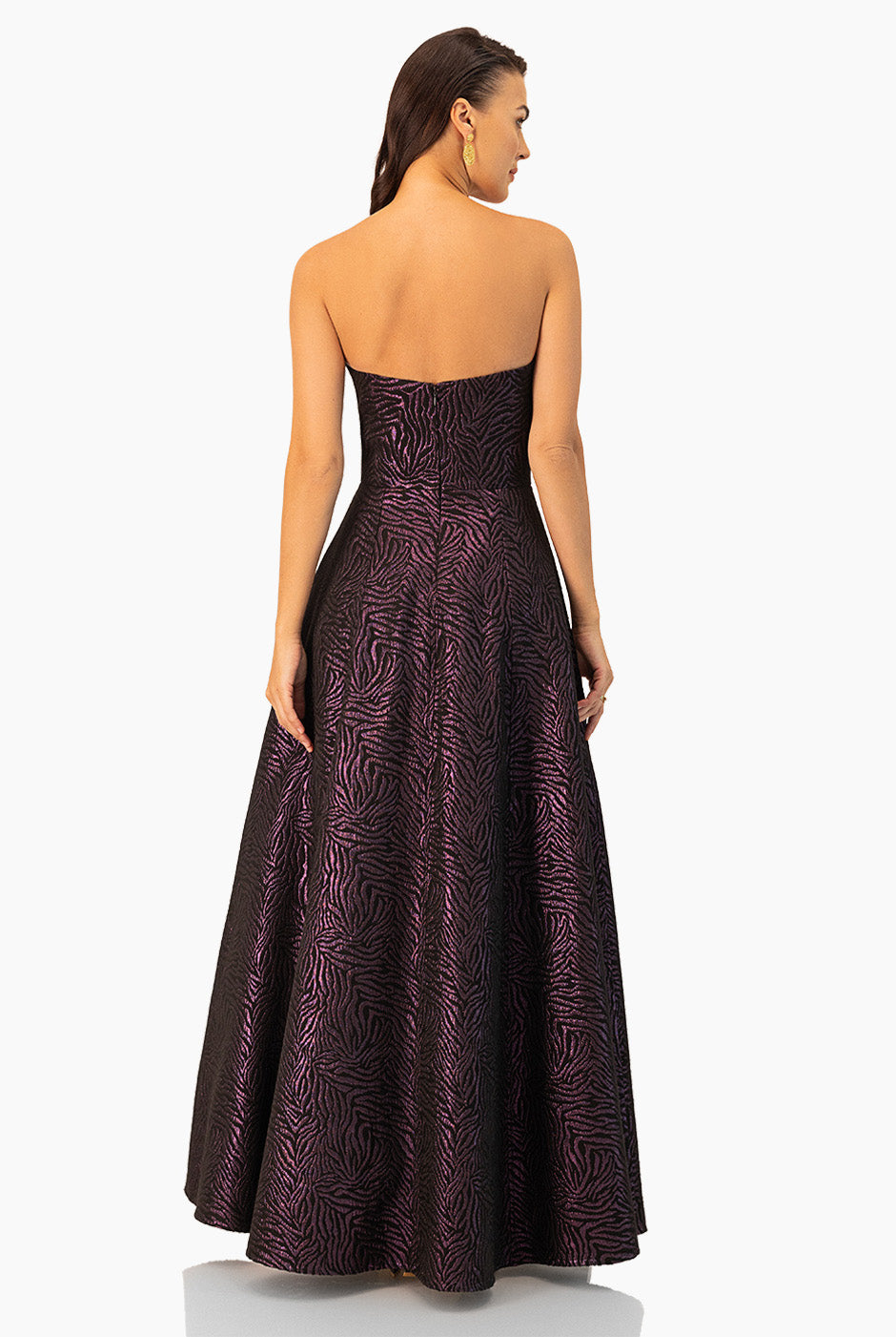 Vestido strapless linea A