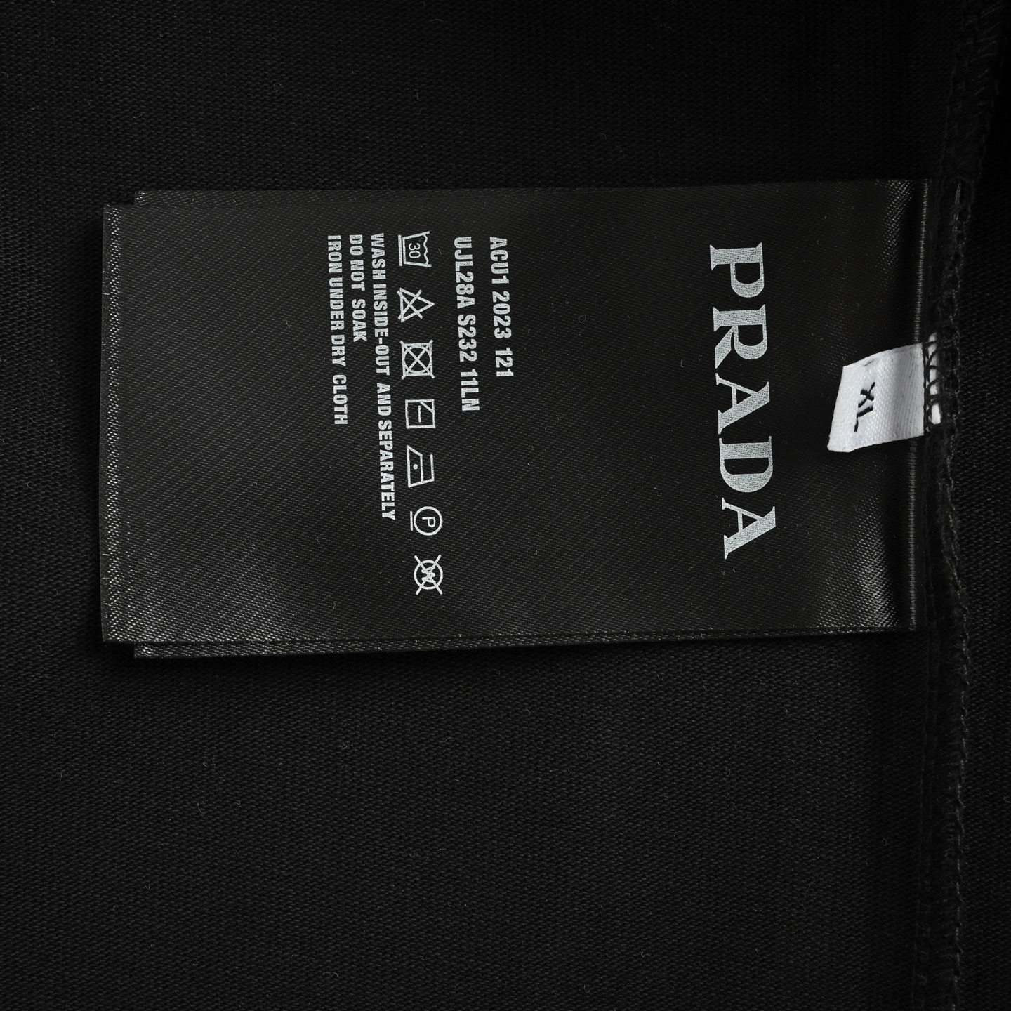 Prada 25ss colorblock embroidered lettering short sleeve