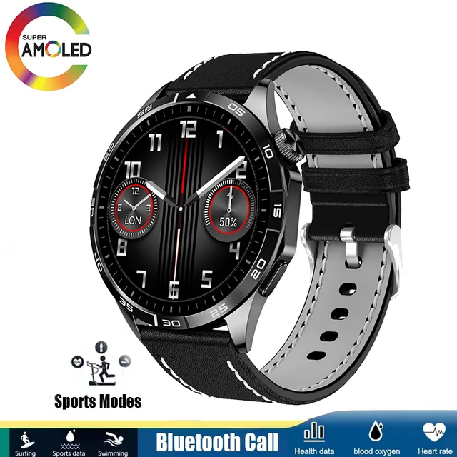 New Men's smartwatch HD Bluetooth Talk 1.43-inch full screen touch AMOLED 330Mah battery Wireless charging women's smartwatch