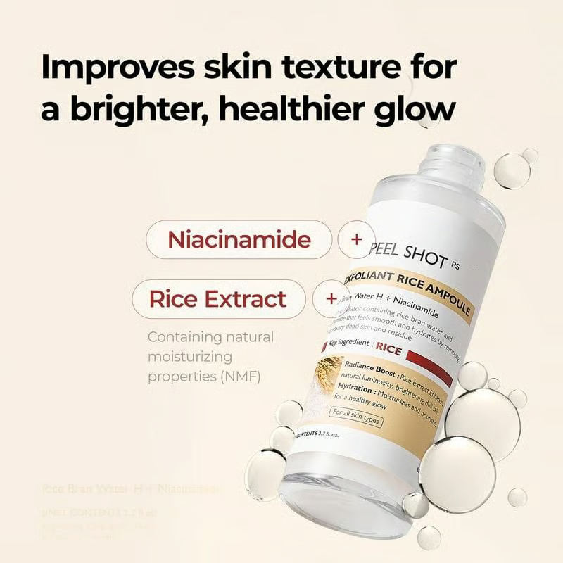 🔥LAST DAY  BUY 1 GET 1 FREE &Peel Shot Glow Rice Ampoule Duo