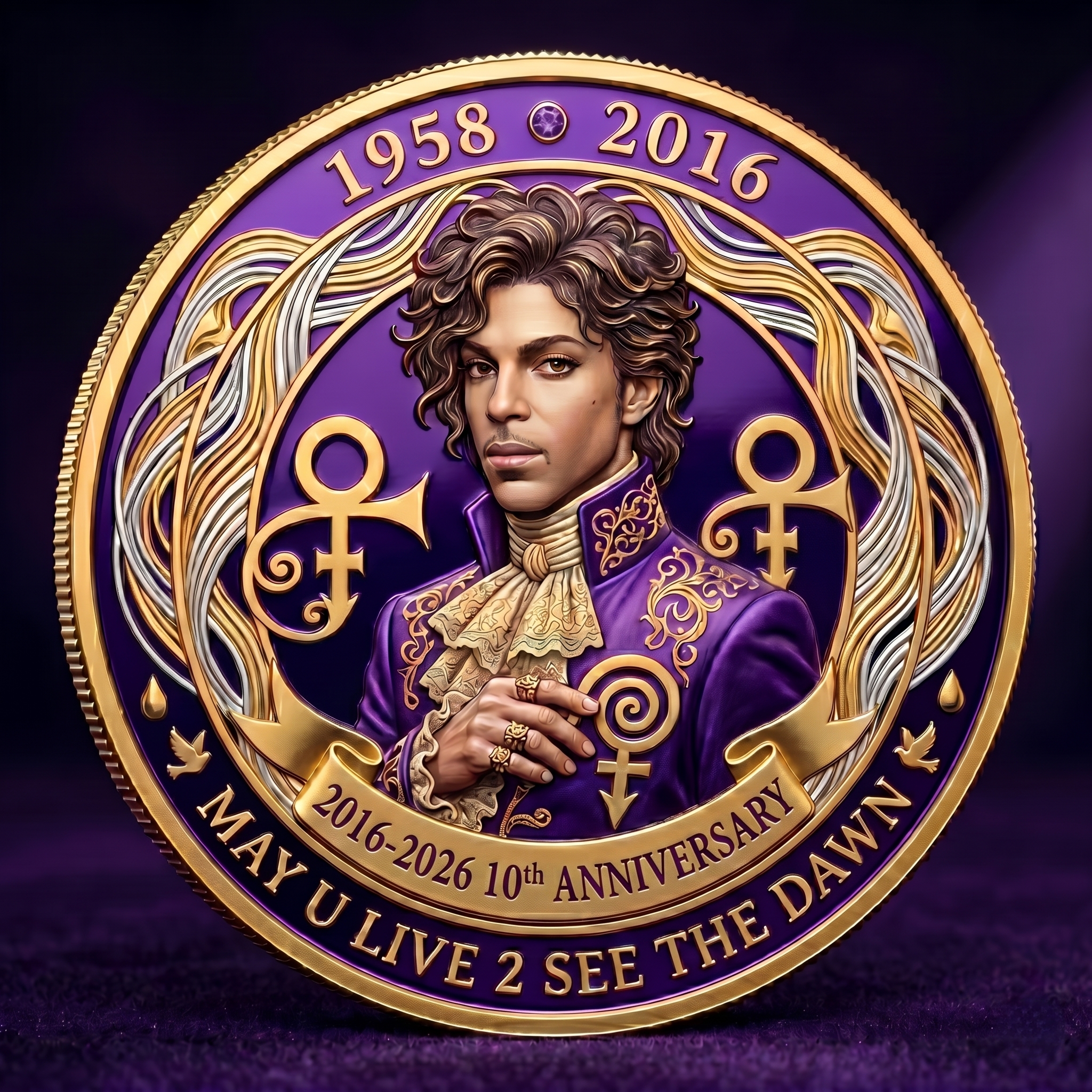 💜 Prince 10th Anniversary Memorial Coin!🎸