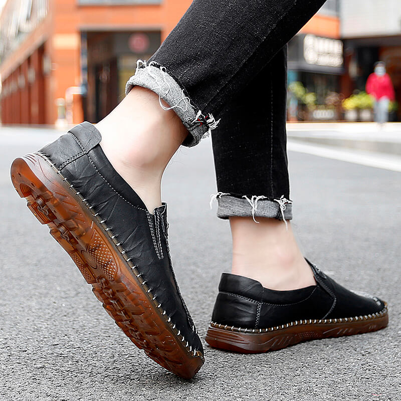Men's Handmade Slip-on Casual Leather Shoes