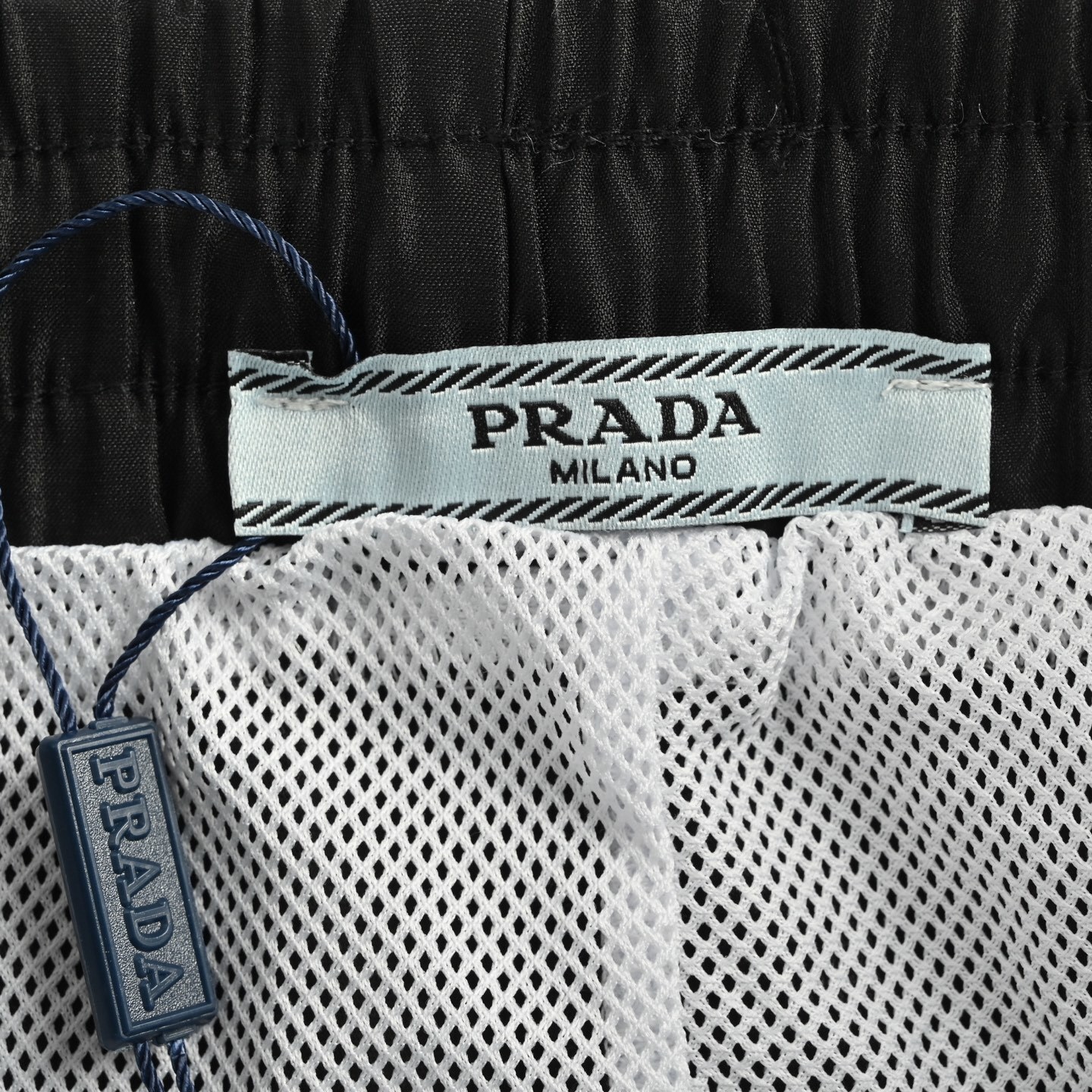 Prada 25ss triangle logo beach shorts