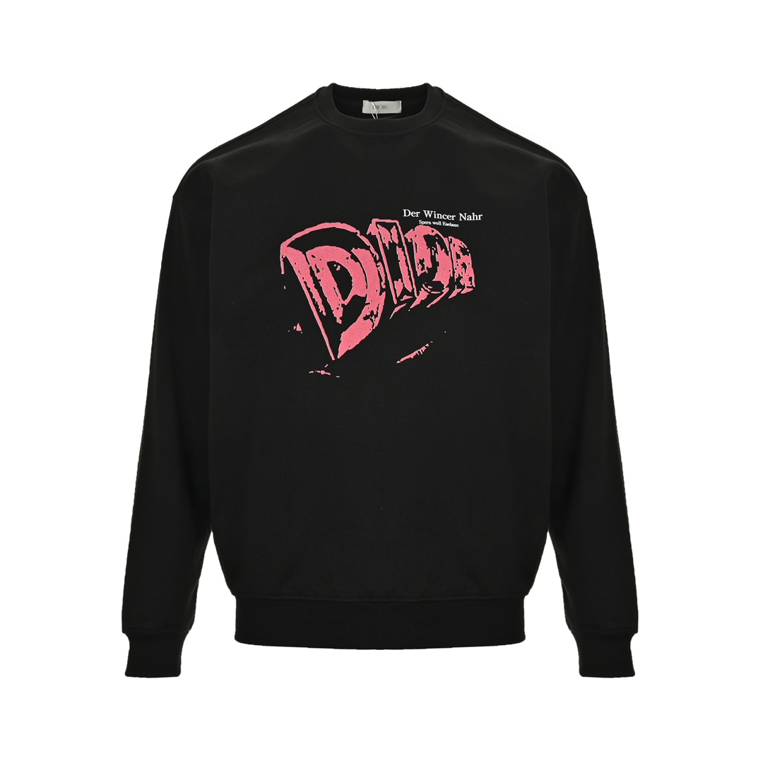 Dior 24Fw lettering print crew neck sweatshirt