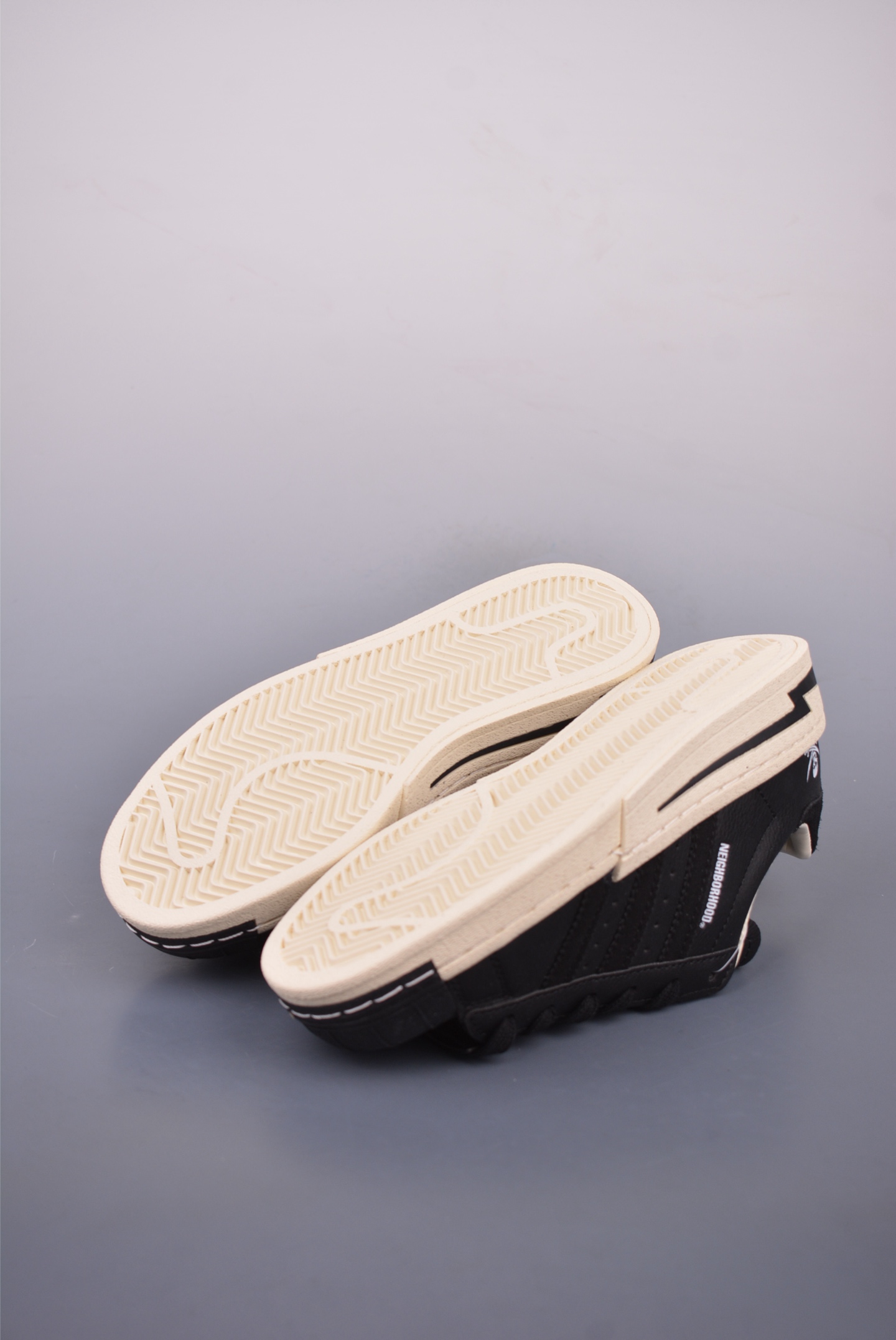 NEIGHBORHOOD x adidas Originals Superstar Sneakers Black and White Skull IE6116