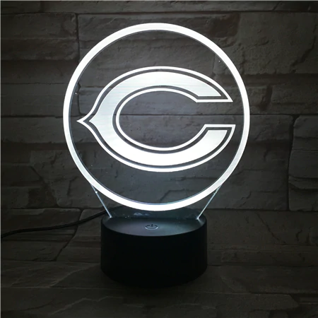 CHICAGO BEARS 3D LED LIGHT LAMP
