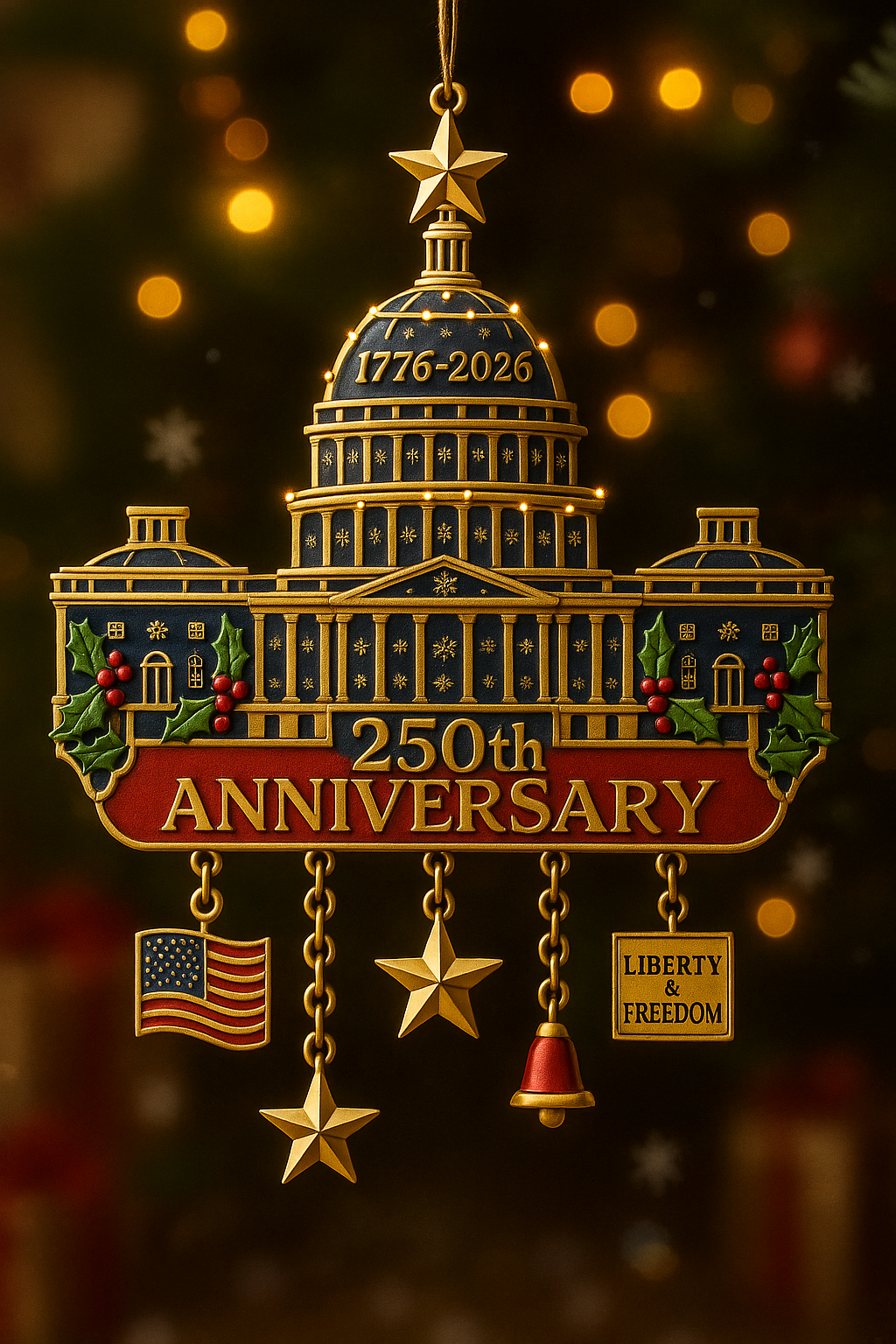 United States 250th Anniversary Ornament – Capitol Edition
