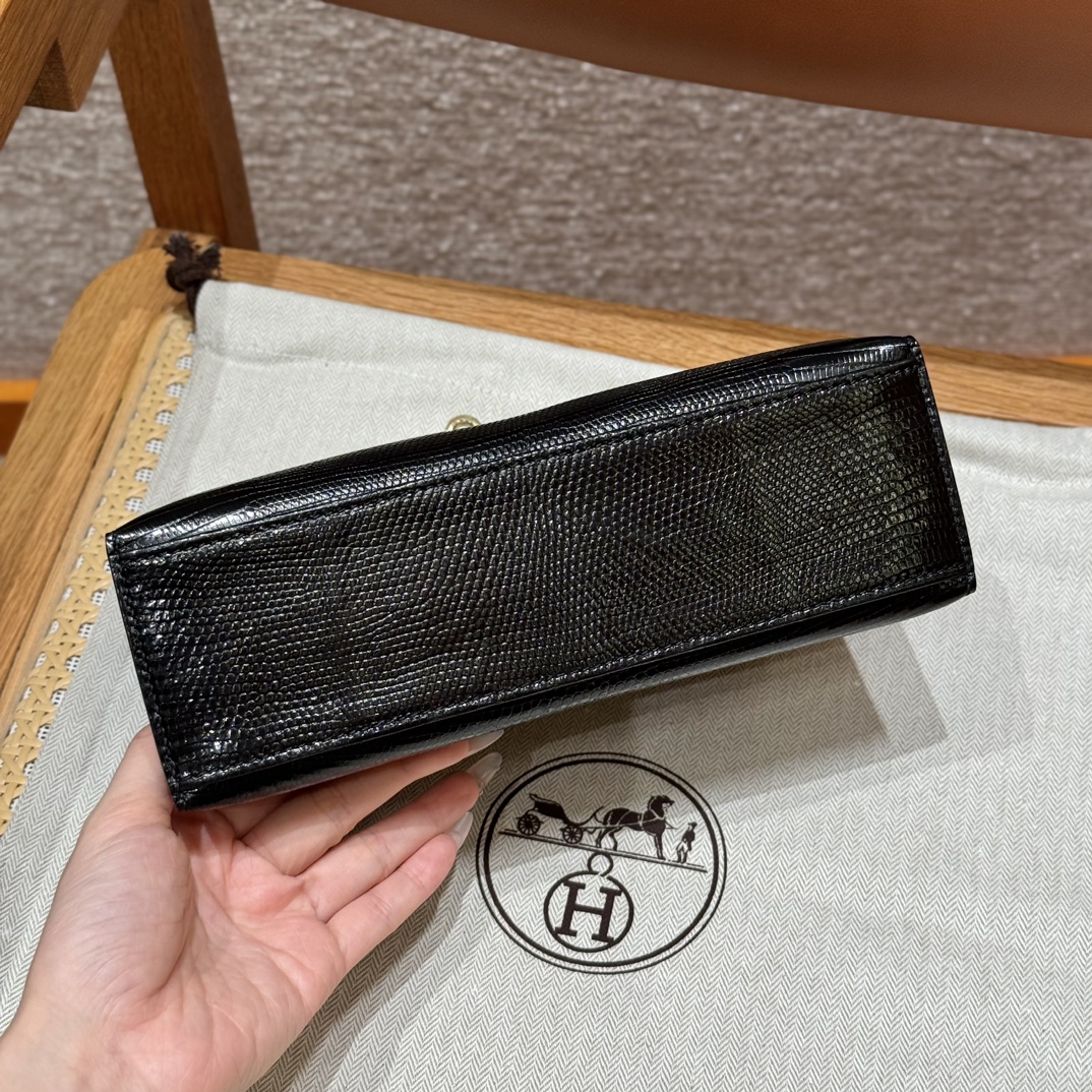 Hermes kelly pochette ck89Black (handmade to order)