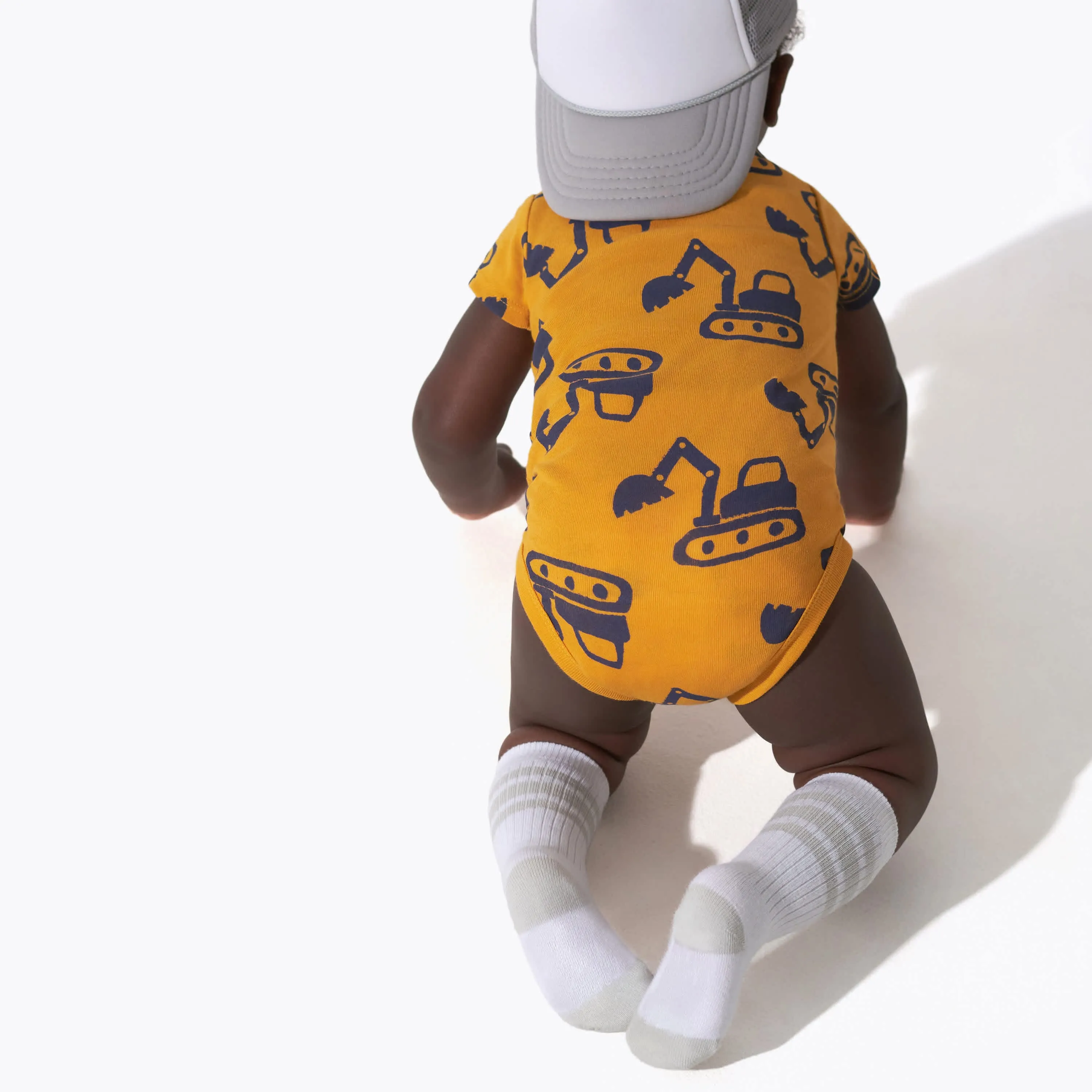8-Pack Baby Boys Construction Zone Short Sleeve Onesies Bodysuits