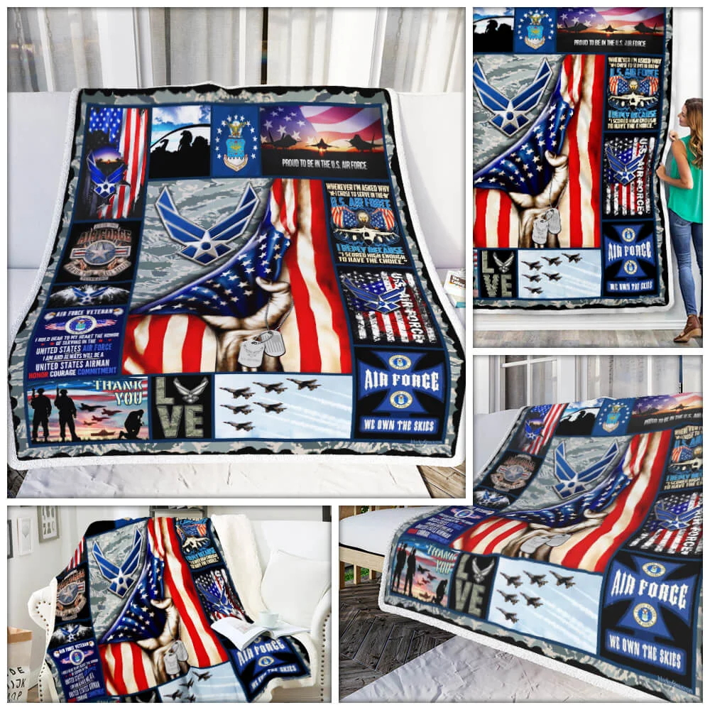 Air Force Veteran. United Sates Air Force Sofa Throw Blanket