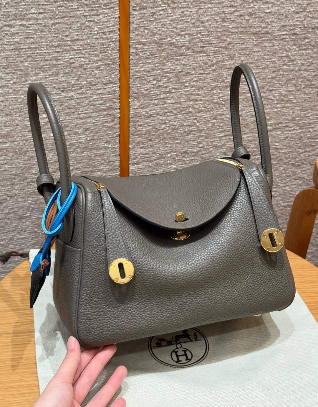 Hermès Lindy 8FGirs etain handbag (handmade to order)