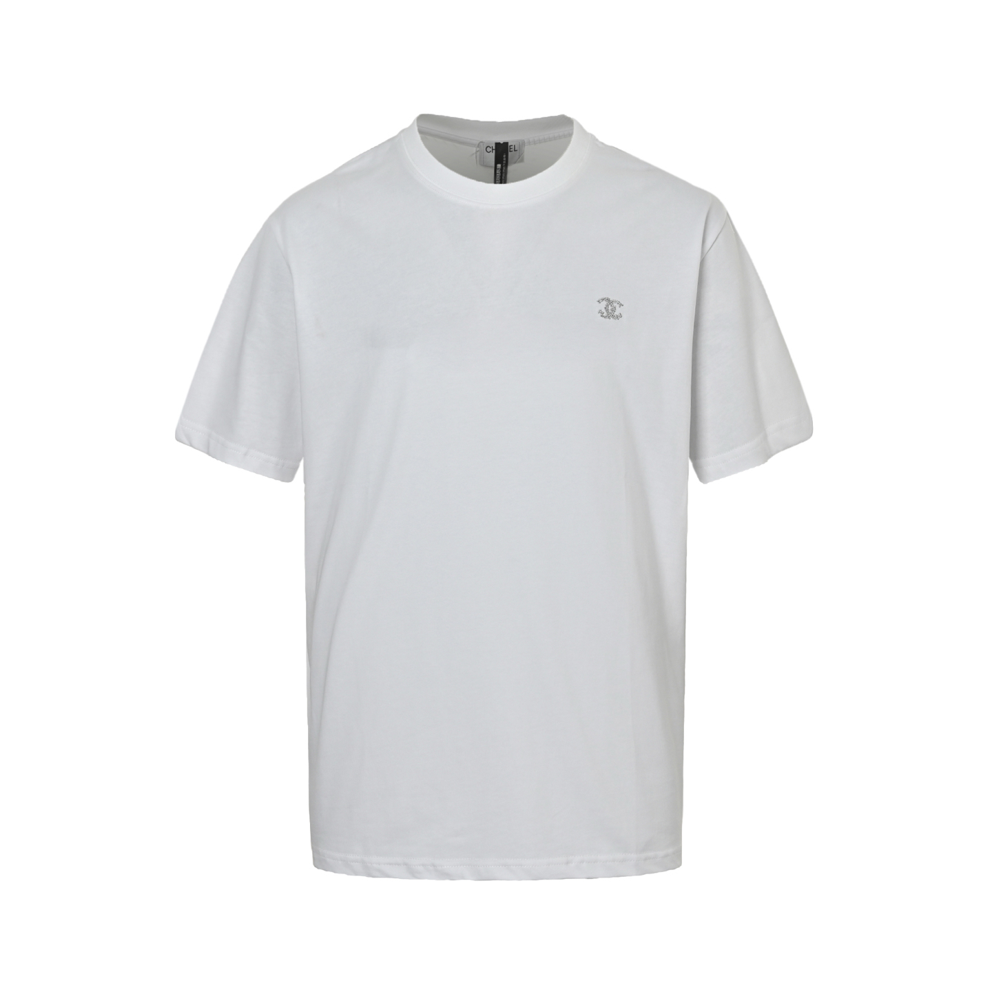 Chanel Chanel Silver Metallic Soft Embroidered Short Sleeve