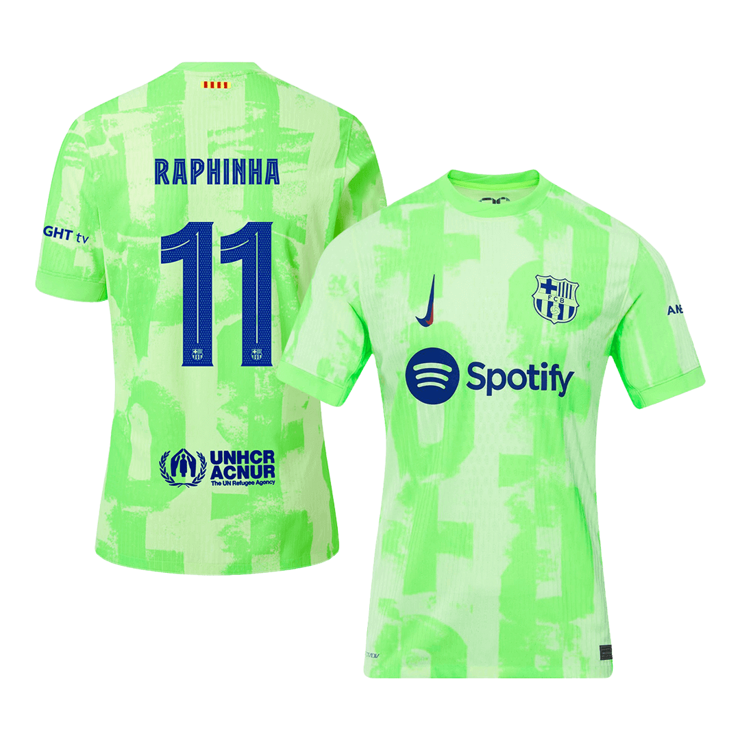 Authentic RAPHINHA #11 football shirt, Barcelona's third away shirt 2024/25 - UCL