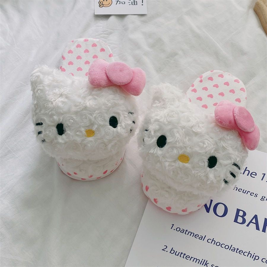 Sanrio Fluffy Slippers Women Kawaii Slippers for Women Fluffy Kawaii House Slippers Cute Slippers for Women