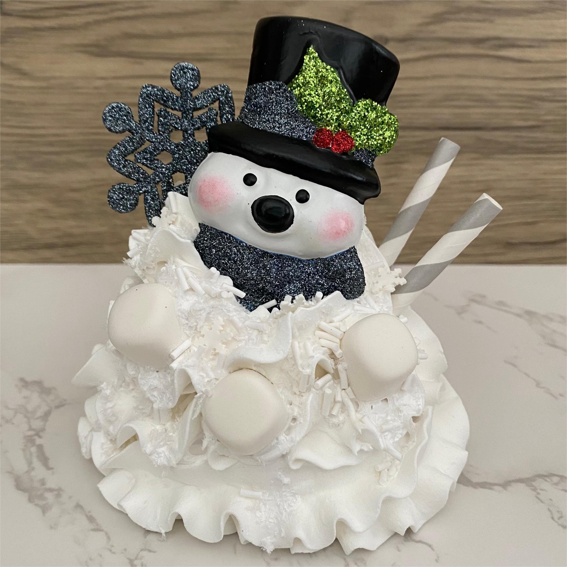 Faux Whip Snowman Mug Topper | Holiday Gift