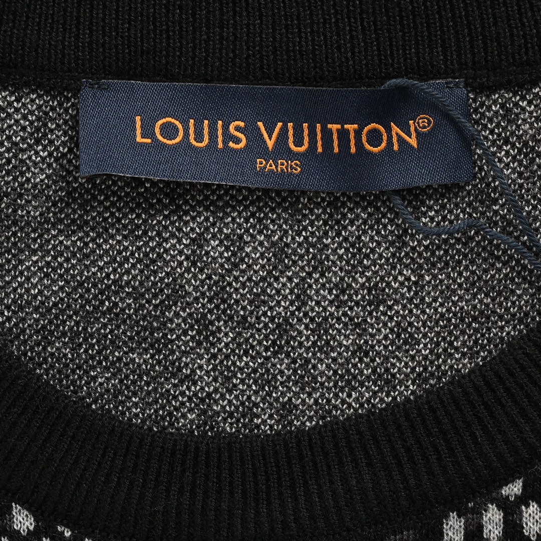 Louis Vuitton 24Fw checkerboard jacquard-knit sweater