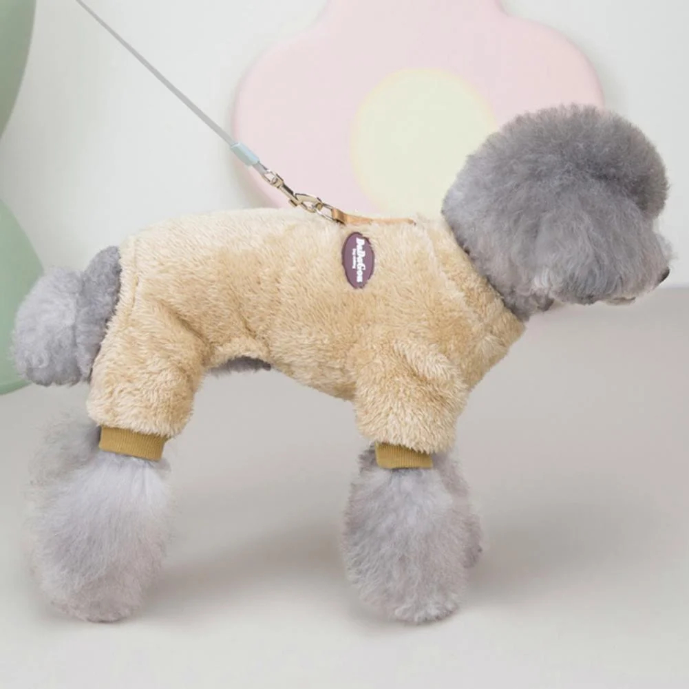 (🔥Last Day Promotion-SAVE 50% OFF) Fleece Pet Elastic Jumpsuit with Pull Ring-BUY 3 GET 15% OFF & FREE SHIPPING