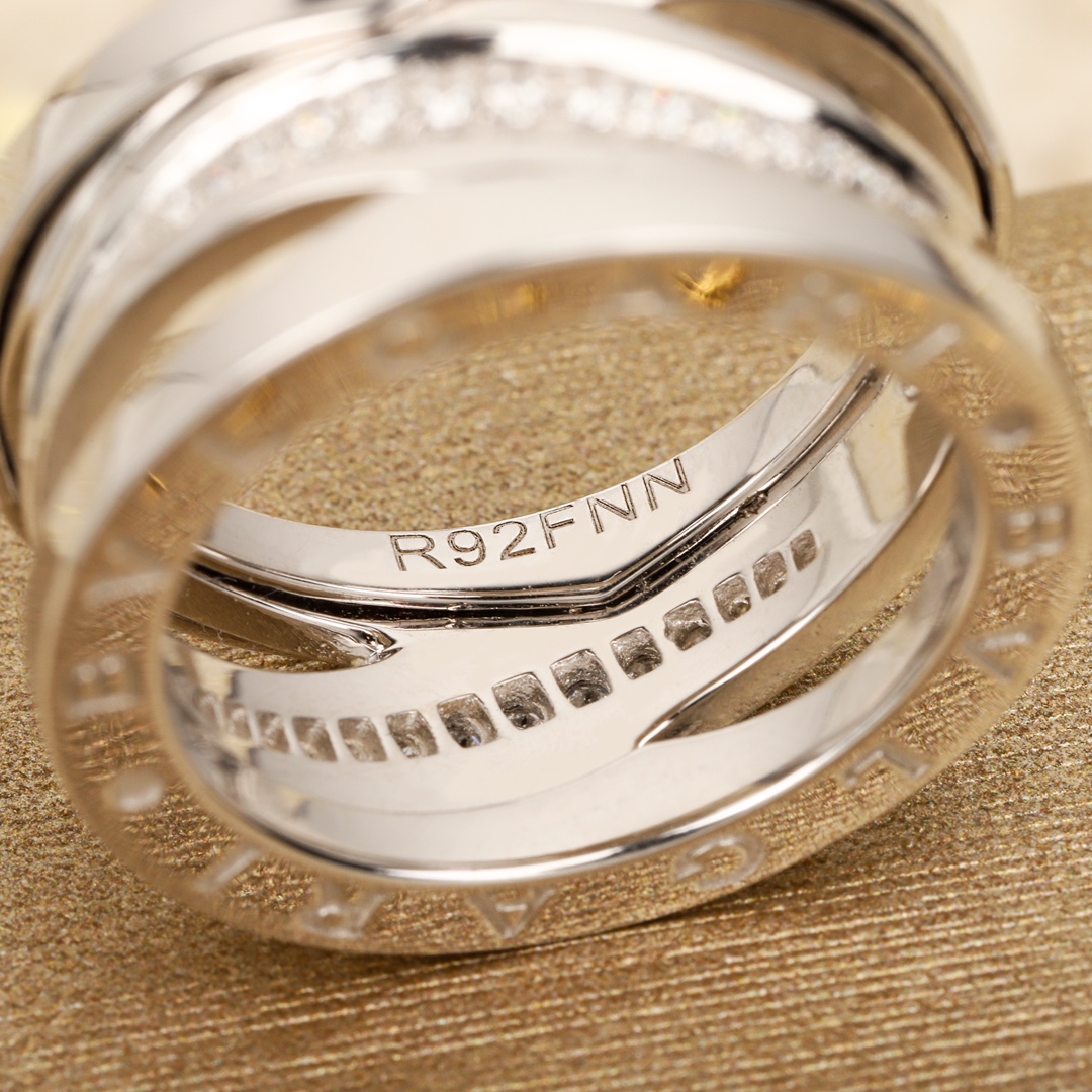 Bulgari wide openwork diamond ring